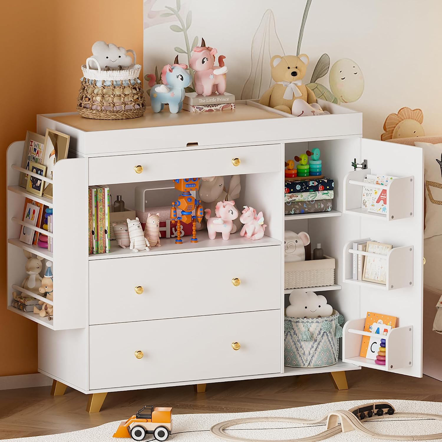 Baby Nursery Dresser Changing Table - Nursery Dresser with Baby Changing Table,