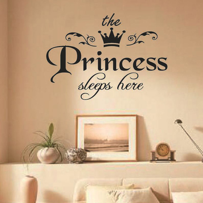 Baby Nursery Wallpaper Girl - The Princess Sleeps Here Wall Sticker