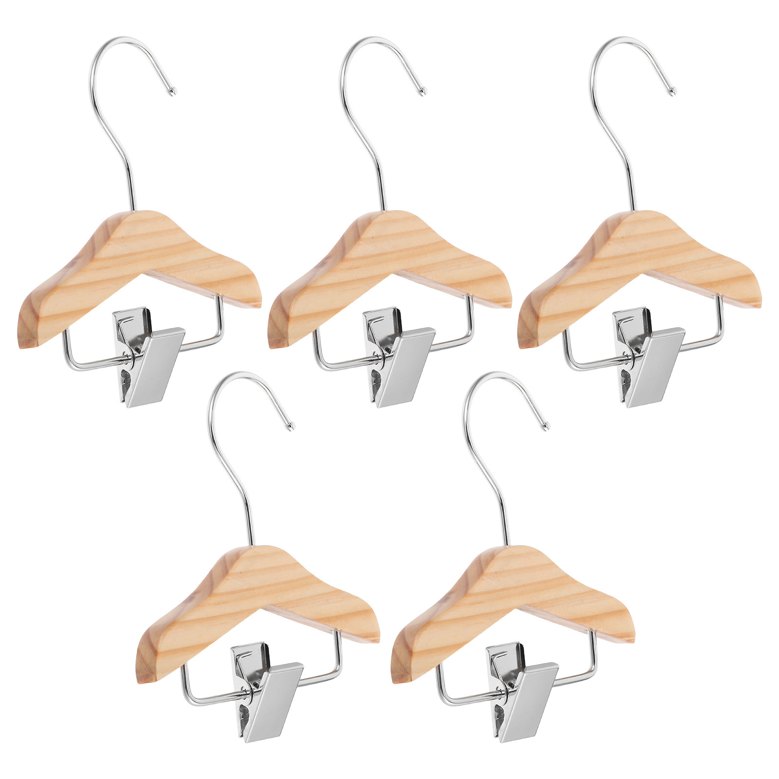 Baby Nursery Outfits - 5Pcs Children's Clothes Hangers Solid Wood