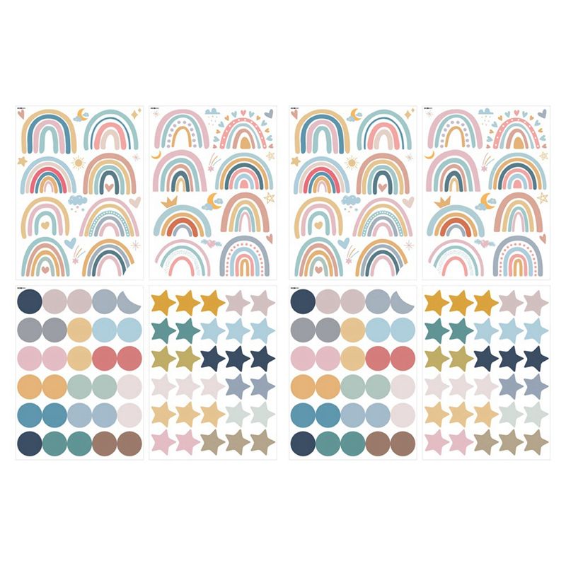 Baby Nursery Wallpaper Girl - A44Z-Boho Rainbow Wall Decals Watercolor Rainbow
