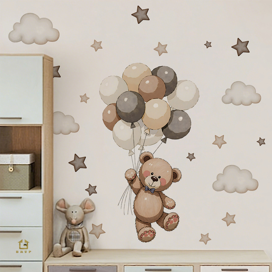 Baby Nursery Needs - Adorable Teddy Bear Wall Decals, Removable