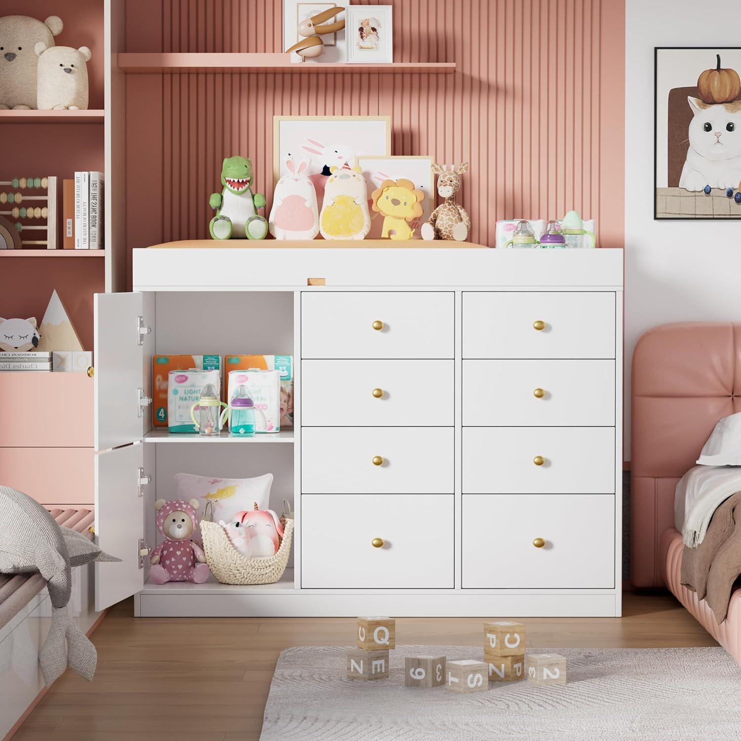 Changing Table Dresser, Baby C - Baby Nursery Dresser Changing Table 评论和价格