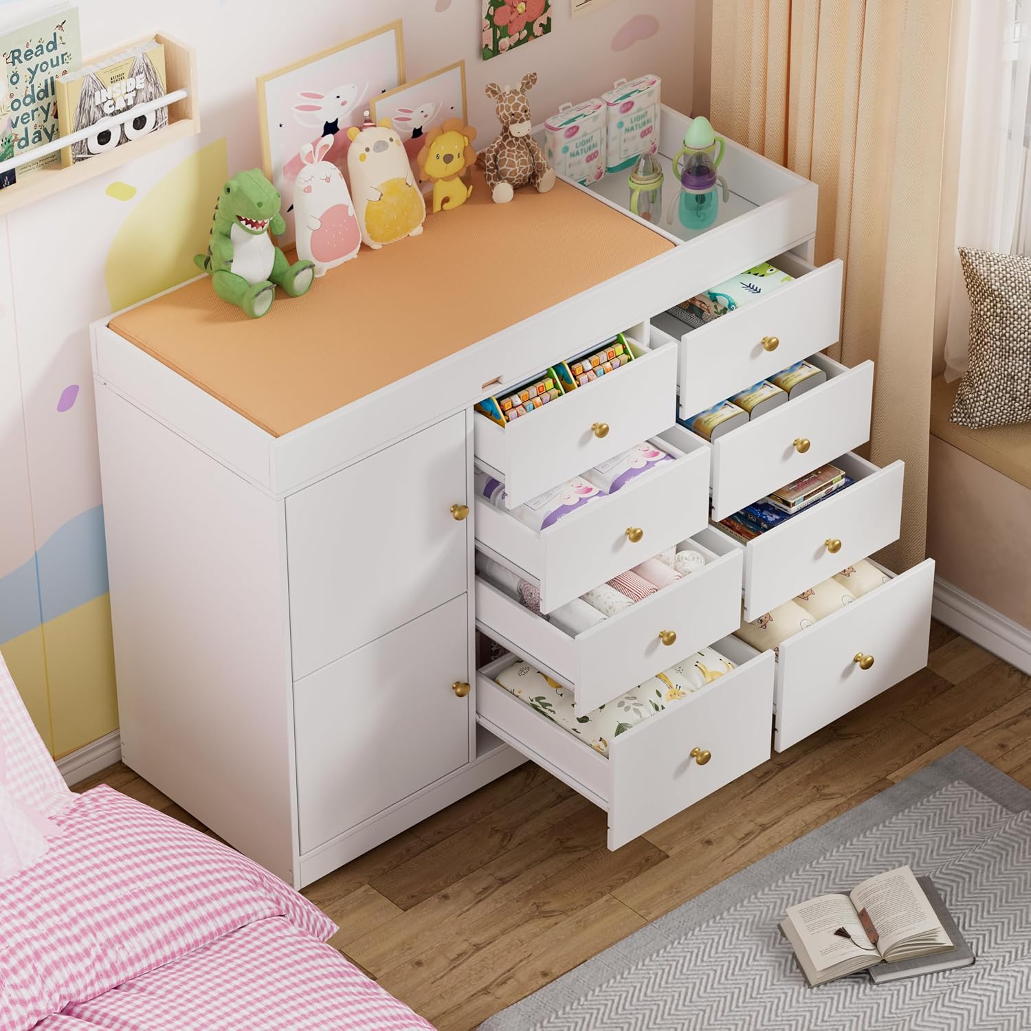 Changing Table Dresser, Baby C - Baby Nursery Dresser Changing Table 评论和价格