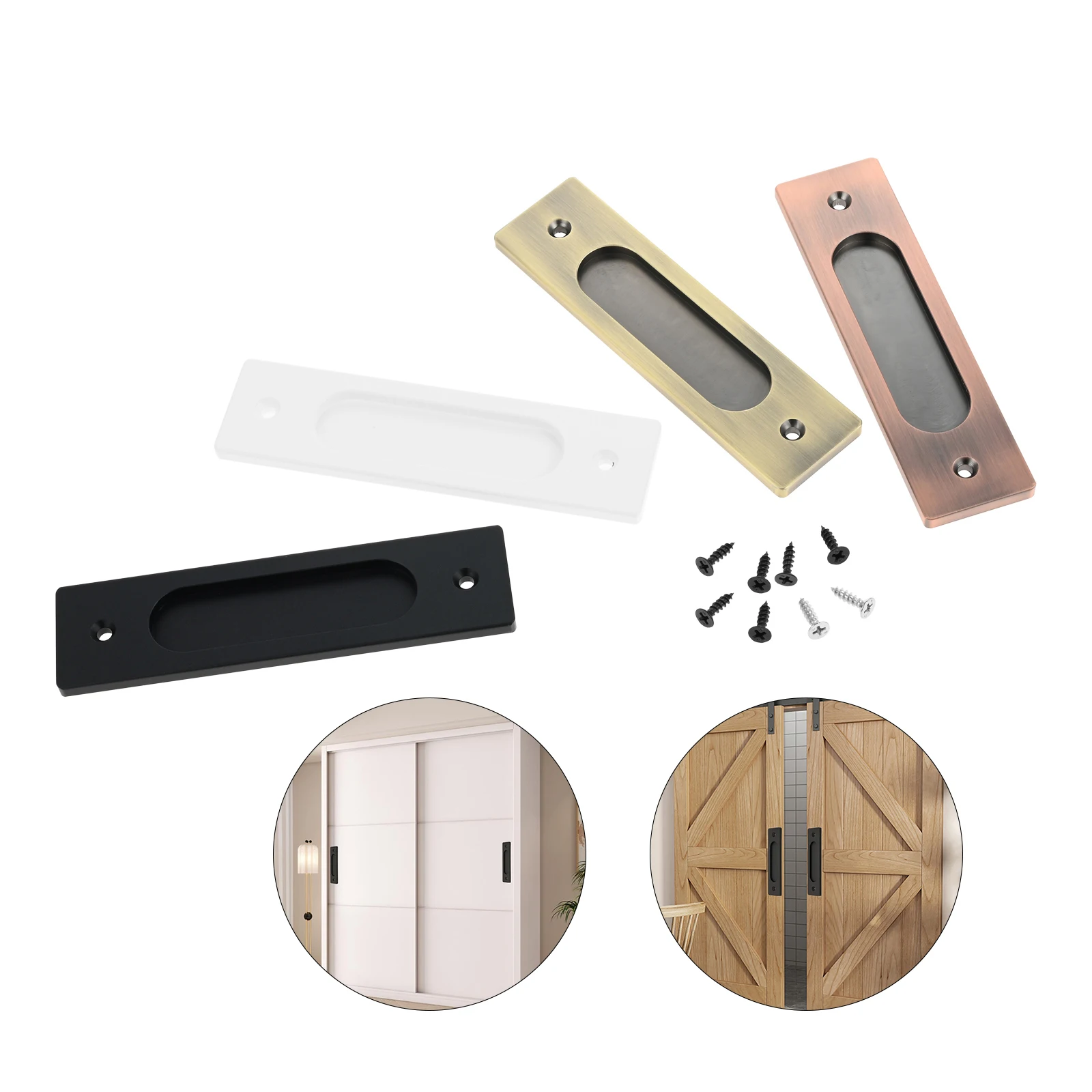 1pc Sliding Door Handle w/scre - Drawer Dresser White 评论和价格