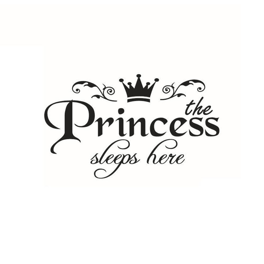 The Princess Sleeps Here Wall  - Baby Nursery Wallpaper Girl 评论和价格