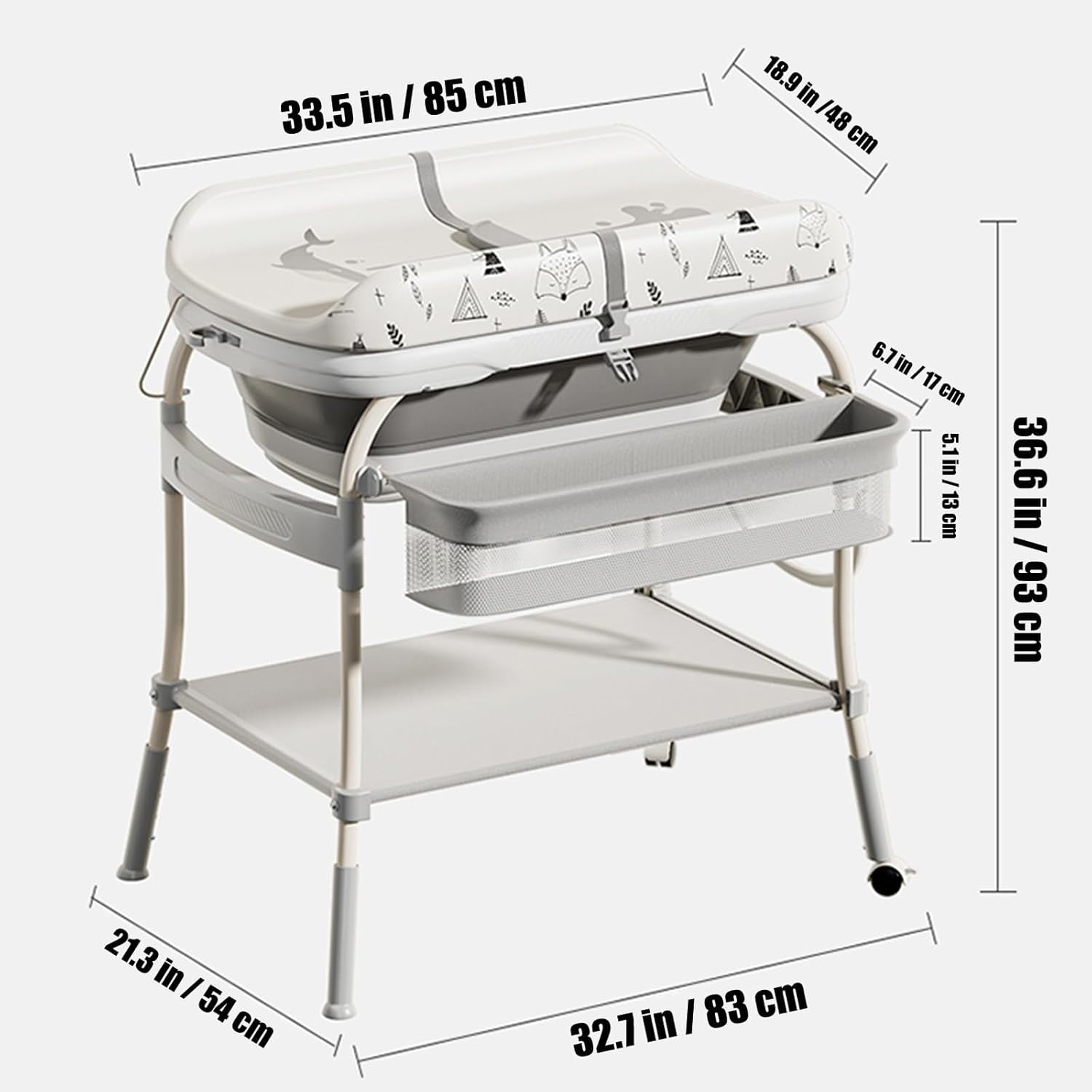 2 in 1 Baby Changing Table wit - Baby Nursery Dresser Changing Table 评论和价格
