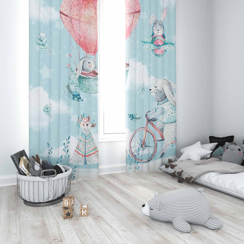 Little Bunny Nursery Curtain K - Baby Nursery Blackout Curtains 评论和价格