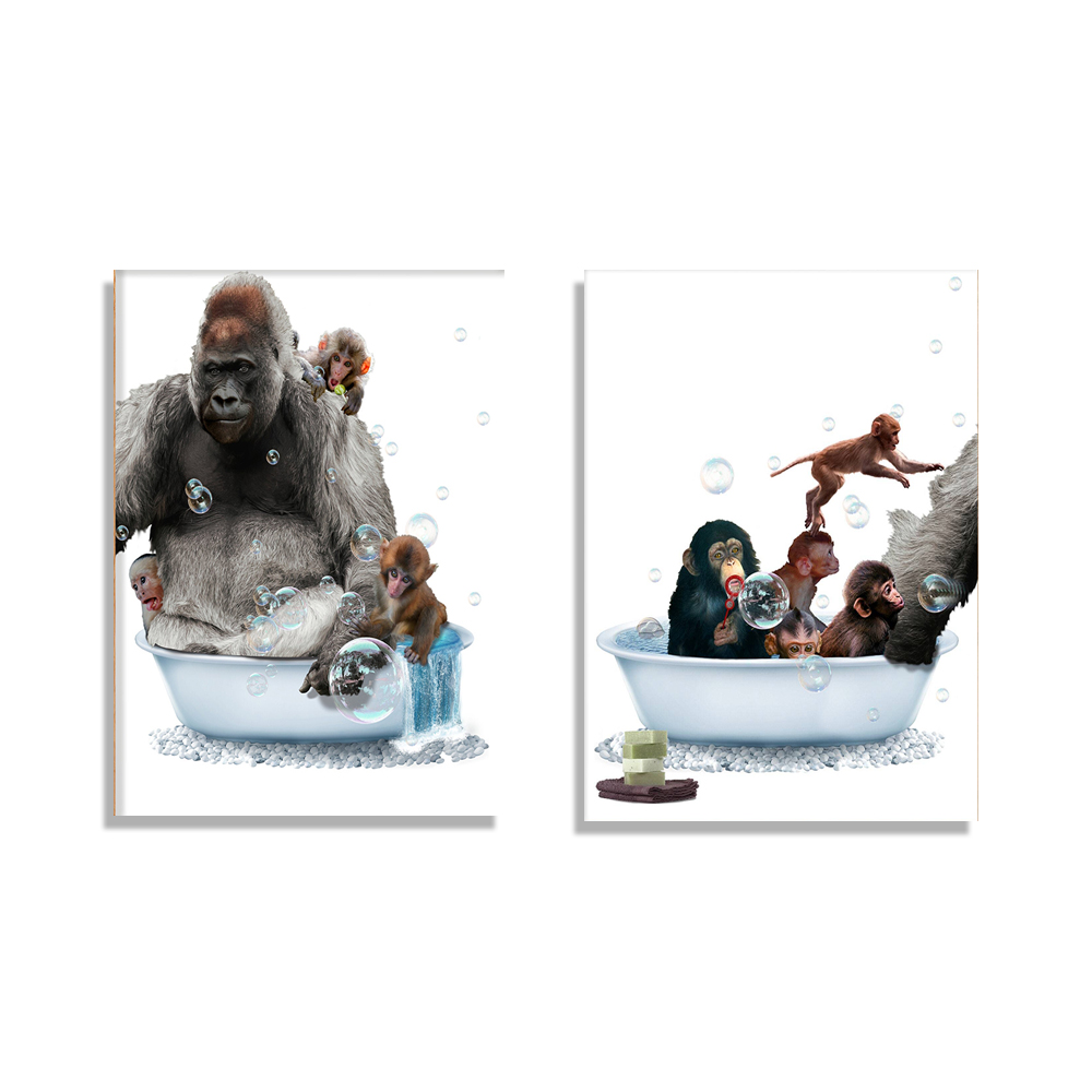 Gorilla Nursery Tub Print, Bab - Baby Nursery Zoo Animals 评论和价格