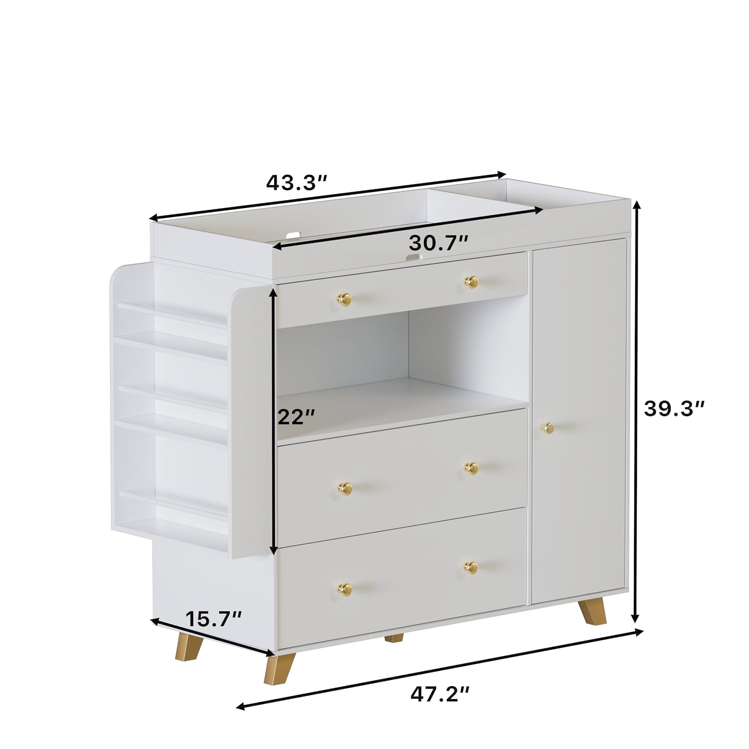 Nursery Dresser with Changing  - Baby Nursery Dresser Changing Table 评论和价格