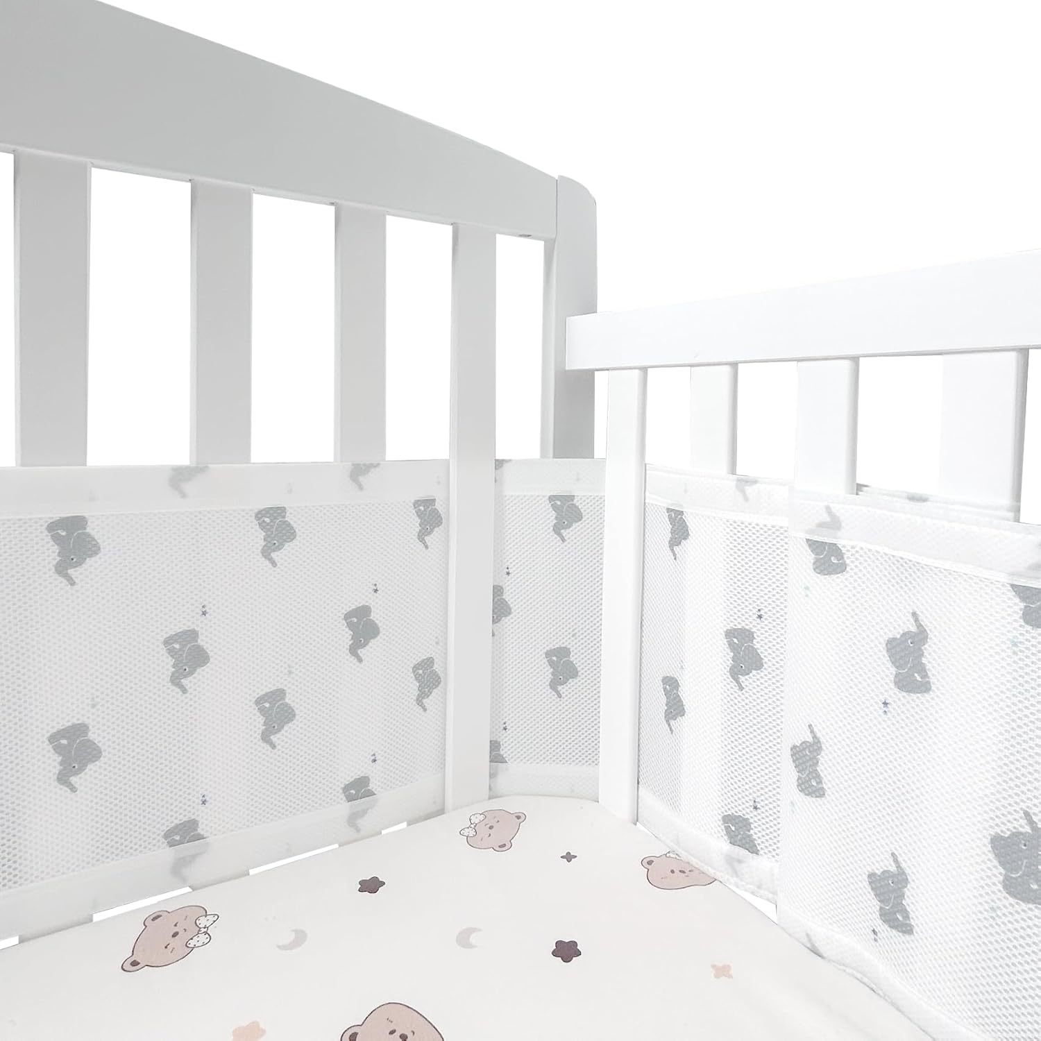 2Pcs Set Breathable Mesh Crib  - Baby Nursery Sale 评论和价格