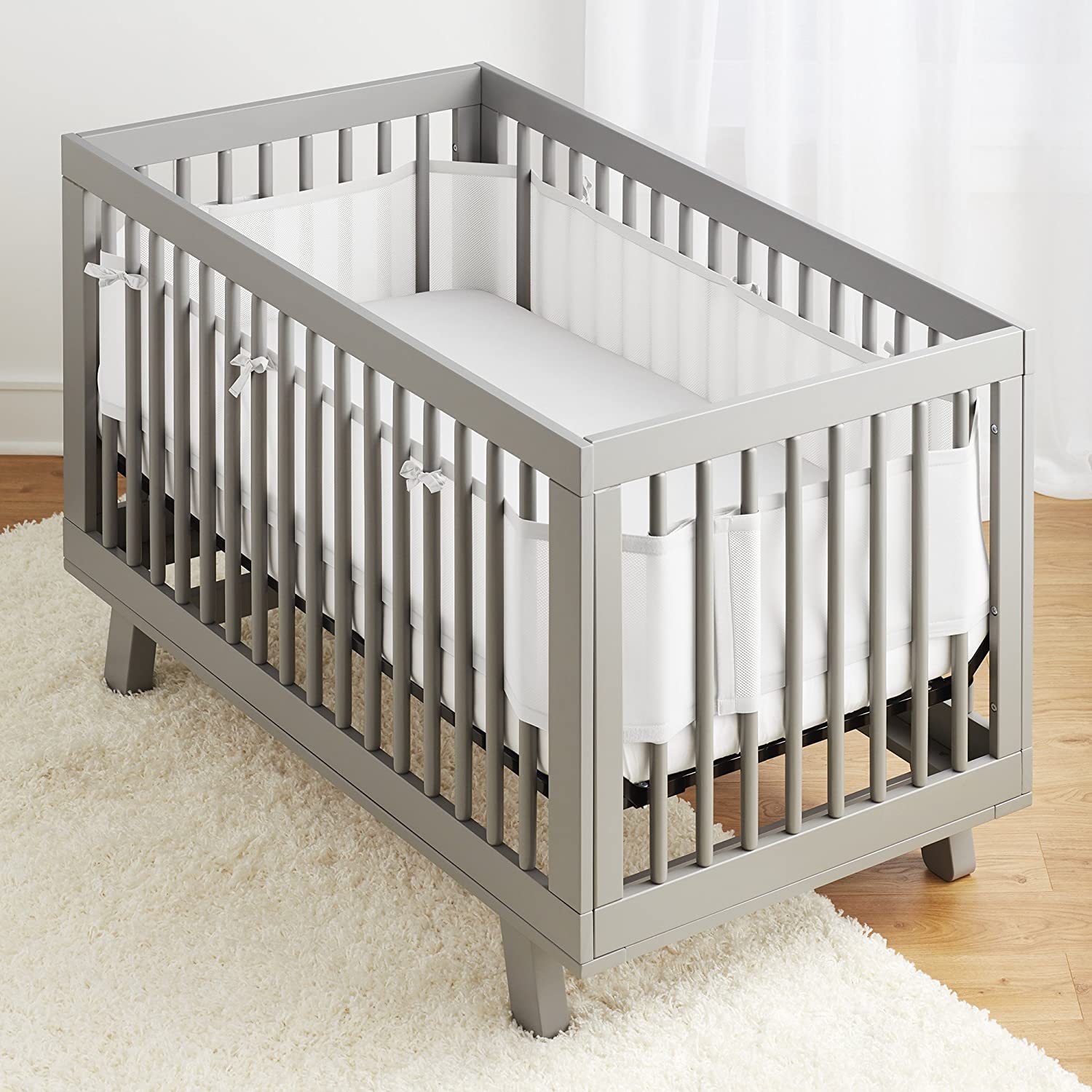 2Pcs Set Breathable Mesh Crib  - Baby Nursery Sale 评论和价格