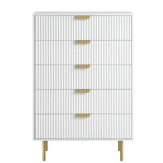 A Modern Style Large Storage S - Drawer Dresser White 评论和价格