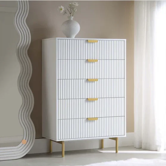 A Modern Style Large Storage S - Drawer Dresser White 评论和价格