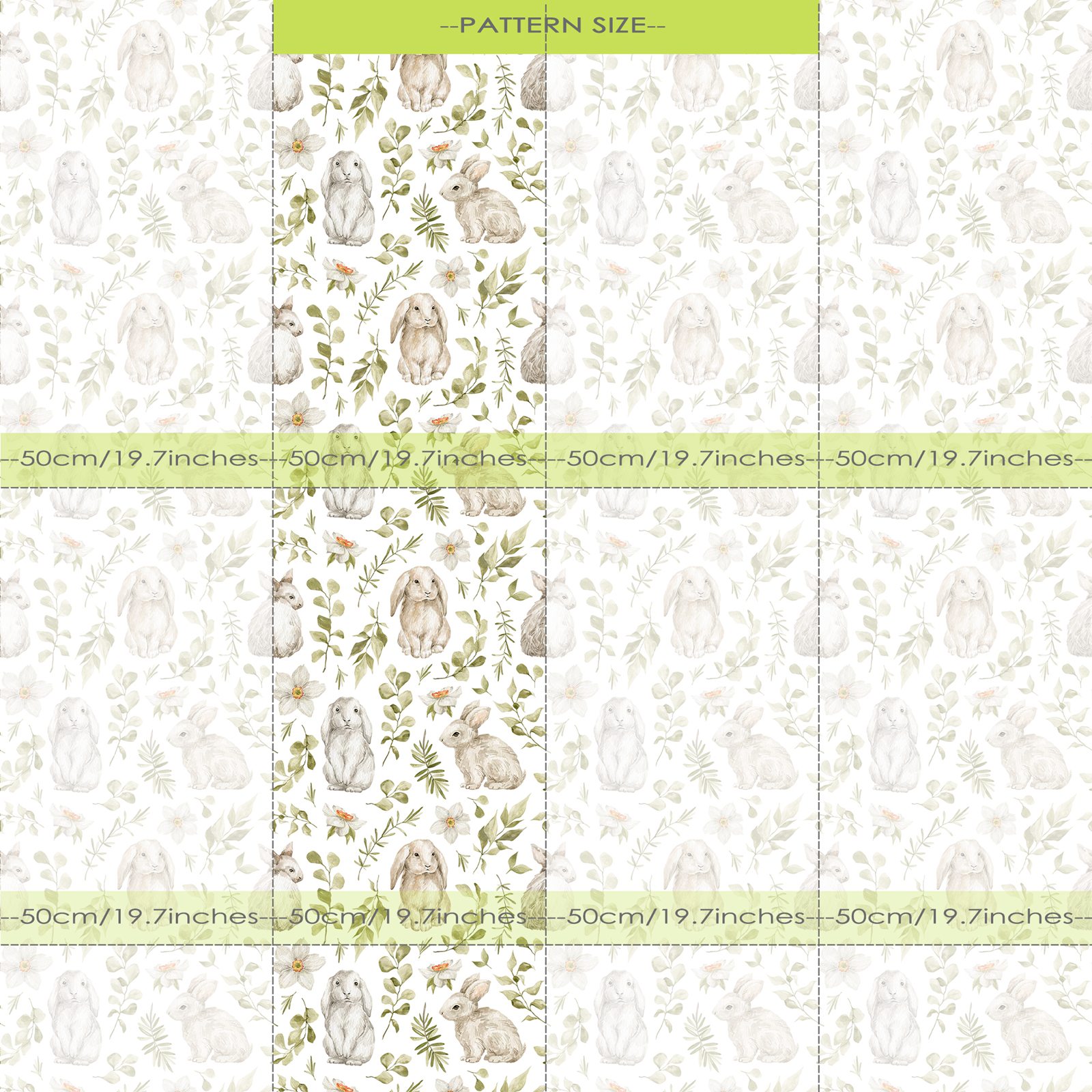 Bunny Wallpaper Kids Room Wall - Baby Nursery Water 评论和价格