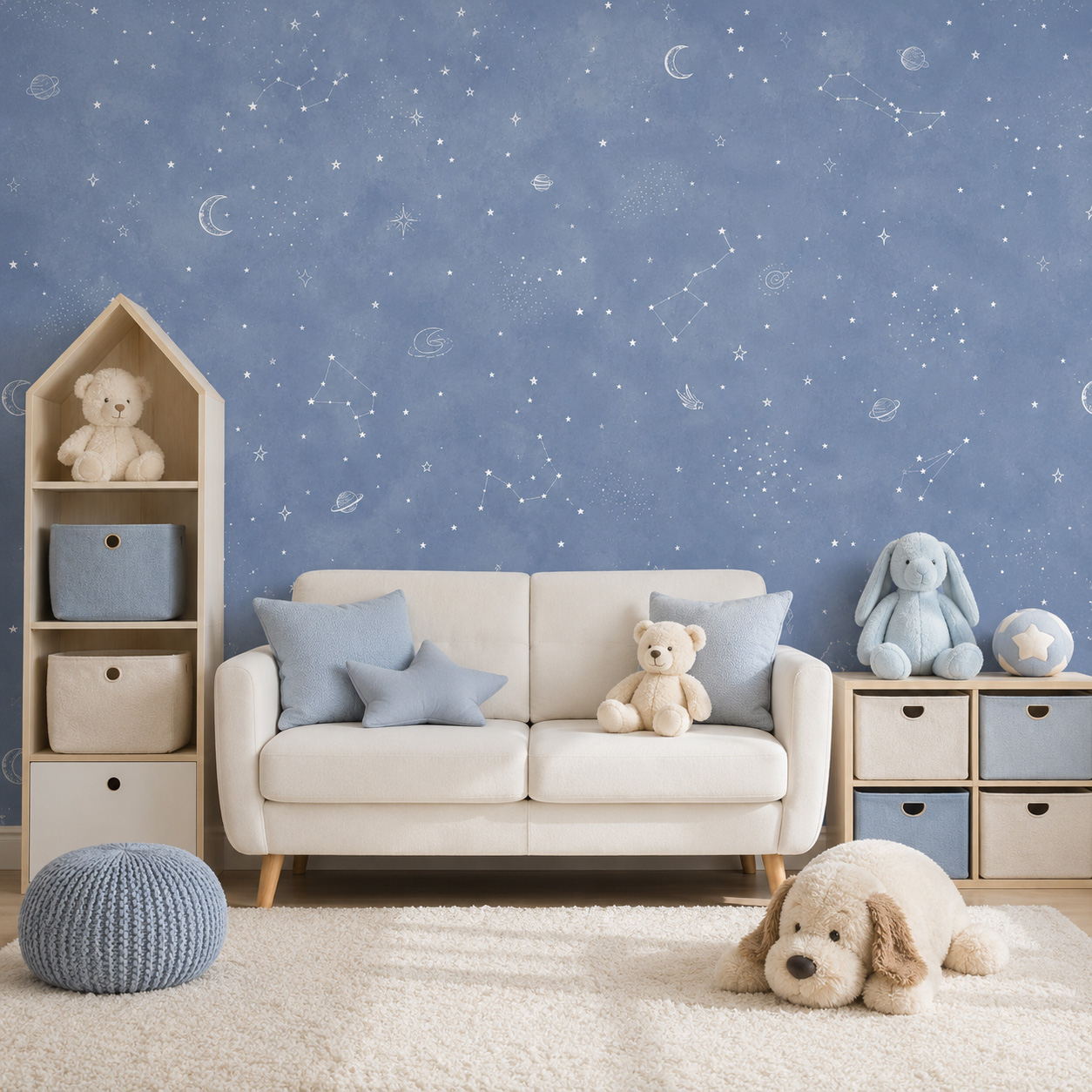 Blue Starry Sky Self Adhesive  - Baby Nursery Water 评论和价格