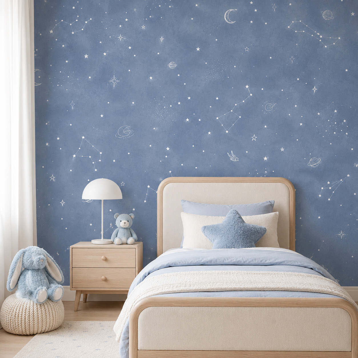 Blue Starry Sky Self Adhesive  - Baby Nursery Water 评论和价格