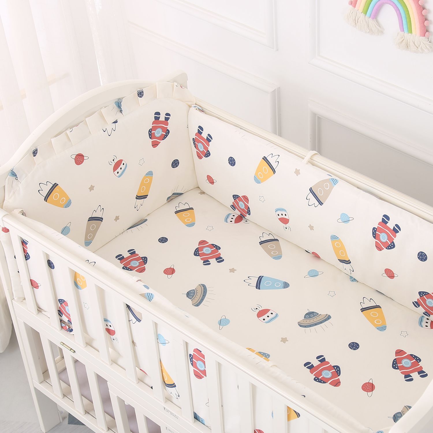 Cartoon Crib Liner 3D Mesh Cot - Baby Nursery Sale 评论和价格