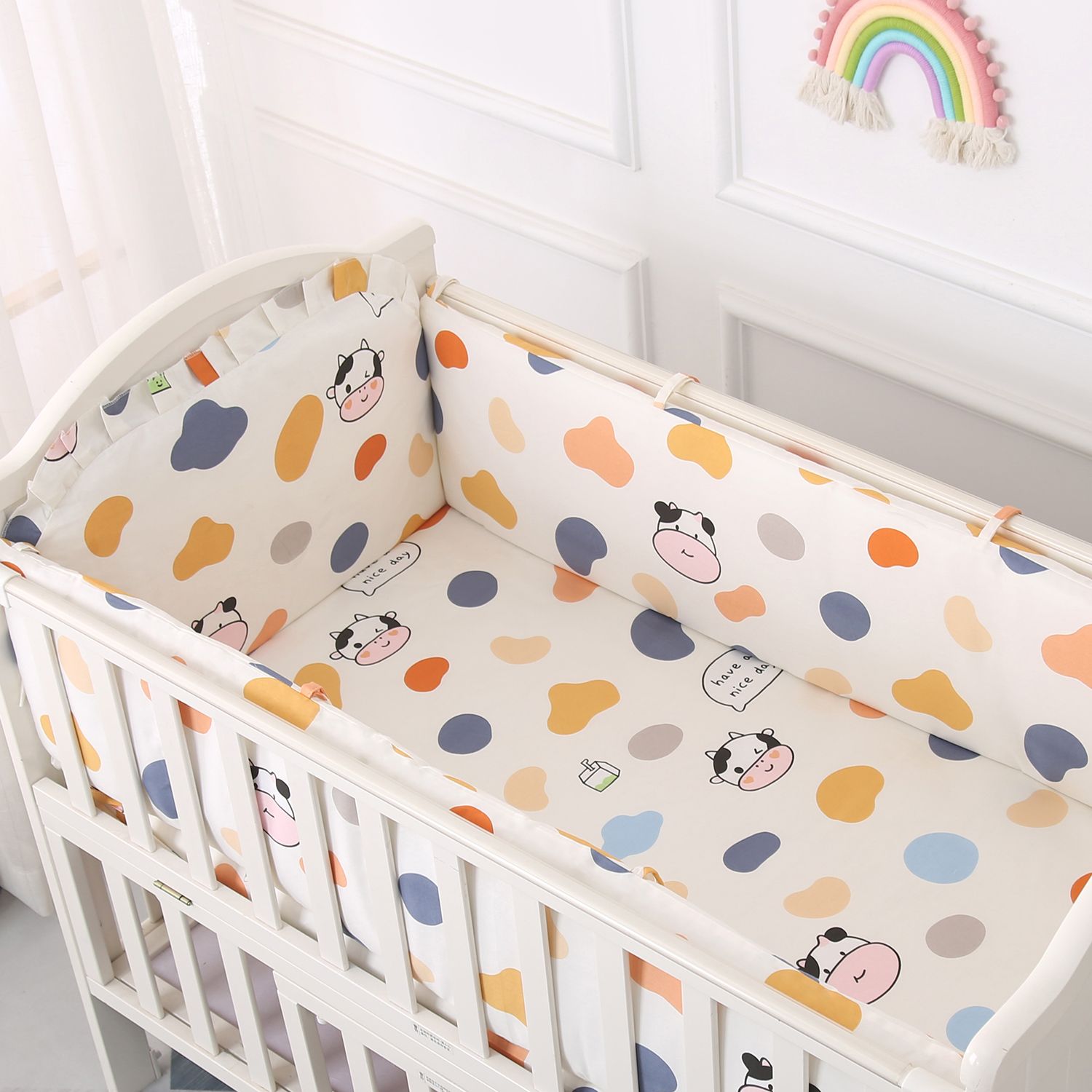 Cartoon Crib Liner 3D Mesh Cot - Baby Nursery Sale 评论和价格