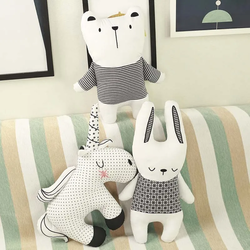 Cotton Stuffed Doll Rabbit Bea - Baby Nursery Dolls 评论和价格