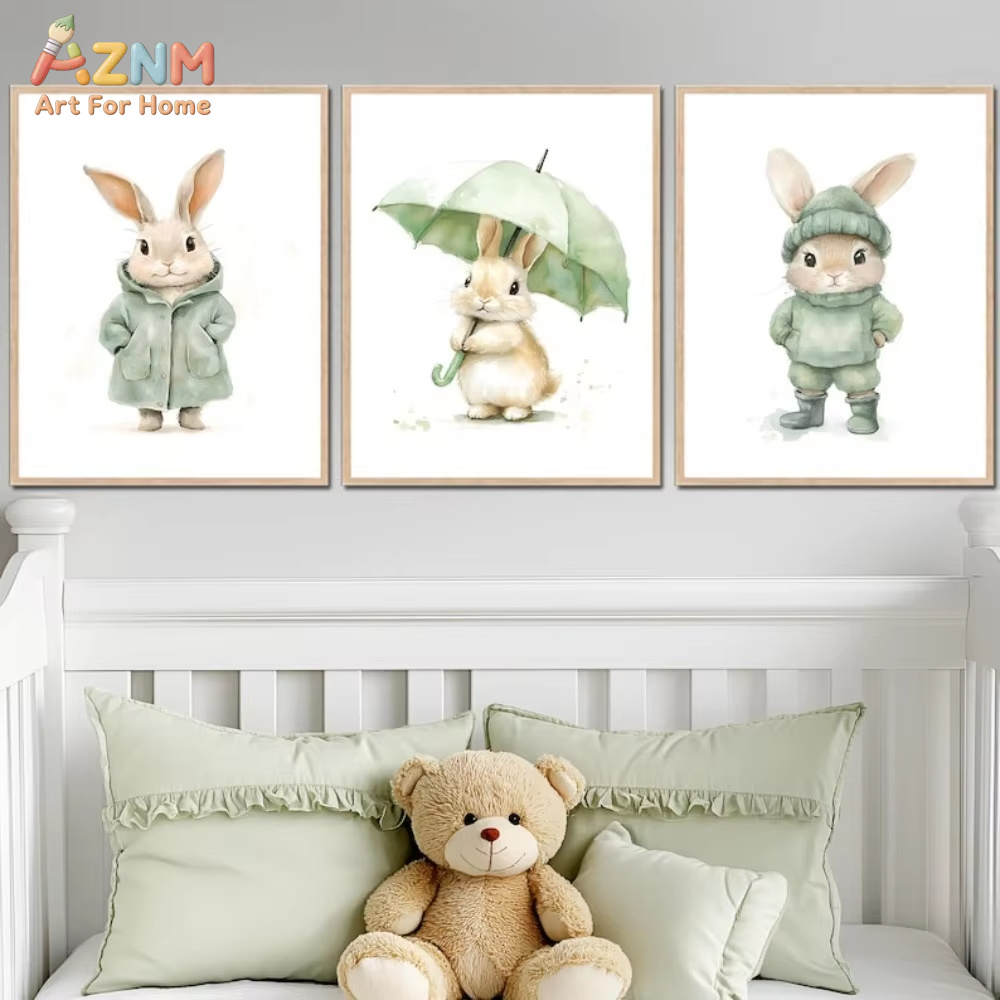 AZNM Watercolor Green Outfit B - Baby Nursery Outfits 评论和价格