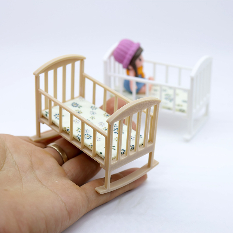 ⭐HOT❗ 1/12 Dollhouse Mini Crad - Baby Nursery Dolls 评论和价格