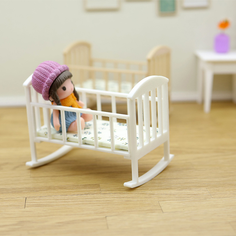⭐HOT❗ 1/12 Dollhouse Mini Crad - Baby Nursery Dolls 评论和价格