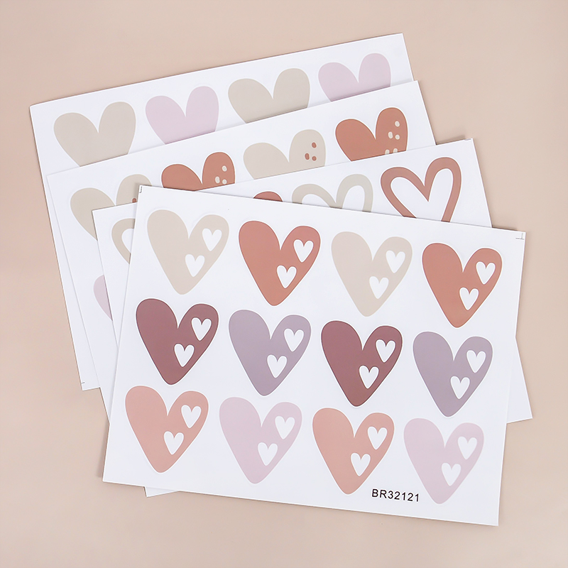 2pcs Lovely Hearts Ins Wall St - Baby Nursery Wallpaper Girl 评论和价格
