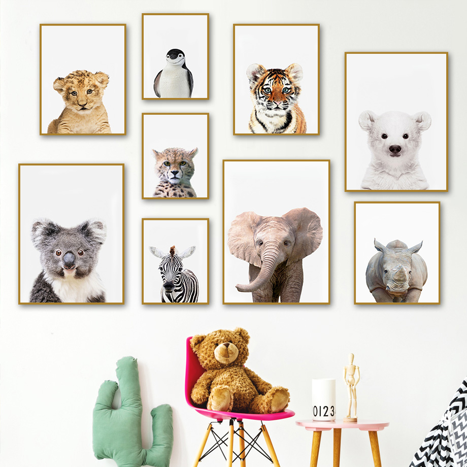 Baby Safari Animal Nursery Wal - Baby Nursery Zoo Animals 评论和价格