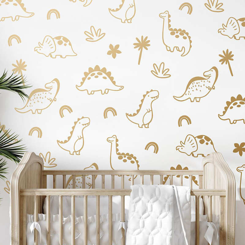 Geometric Dinosaur Tree Rainbo - Baby Nursery Needs 评论和价格