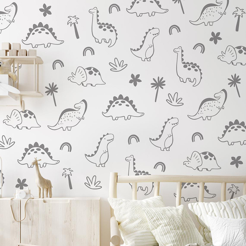 Geometric Dinosaur Tree Rainbo - Baby Nursery Needs 评论和价格