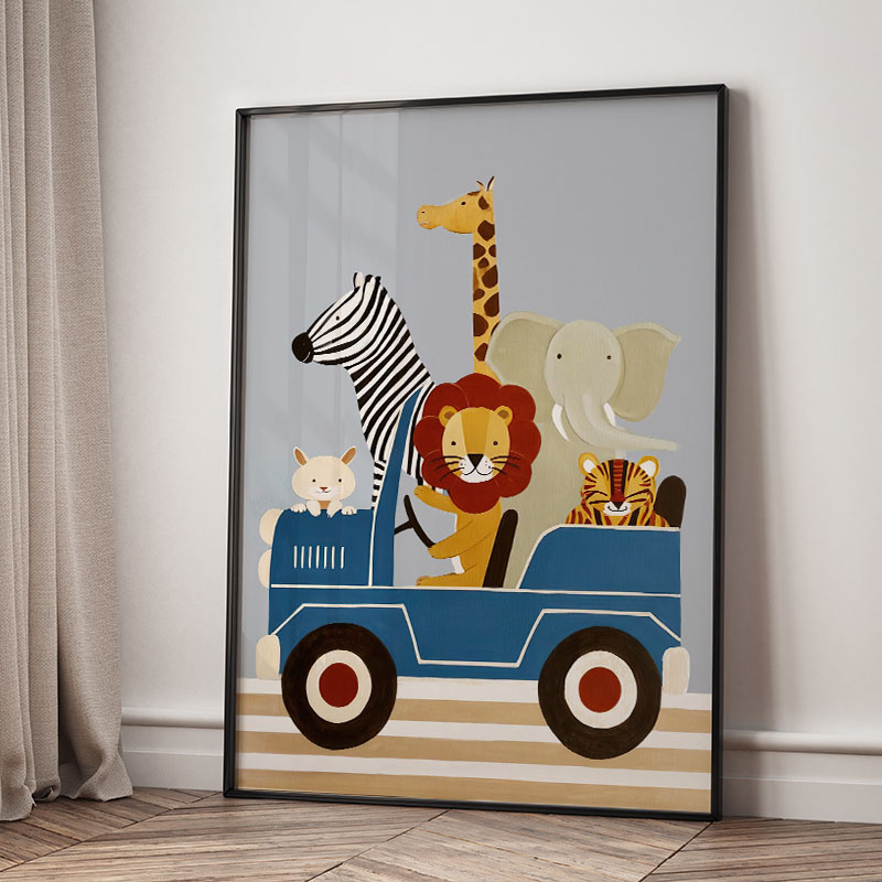 Funny Cartoon Animal Car Ballo - Baby Nursery Animal Pictures 评论和价格