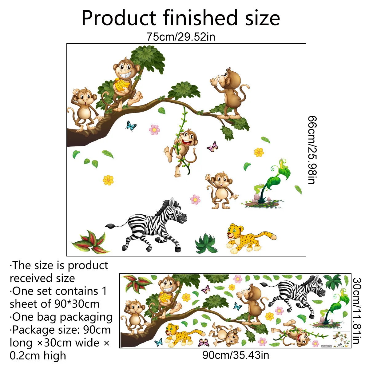 Forest Animal Lion Sloth Monke - Baby Nursery Wallpaper Girl 评论和价格