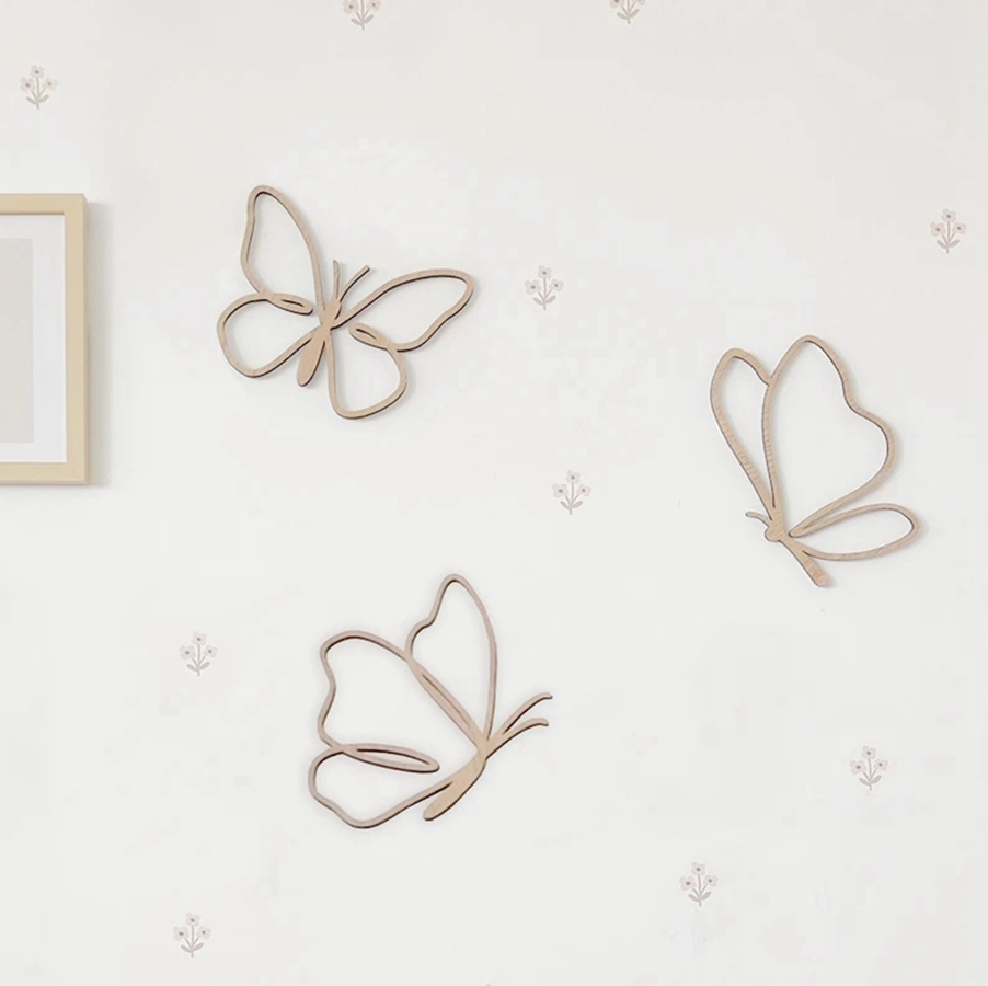 Wooden Butterflies Sign, Woode - Baby Nursery Needs 评论和价格
