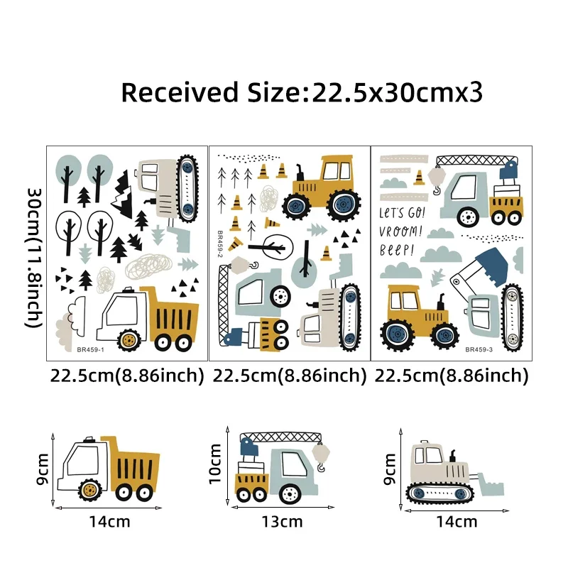 Hand Drawn Cute Cars Cargo Tru - Baby Nursery Needs 评论和价格