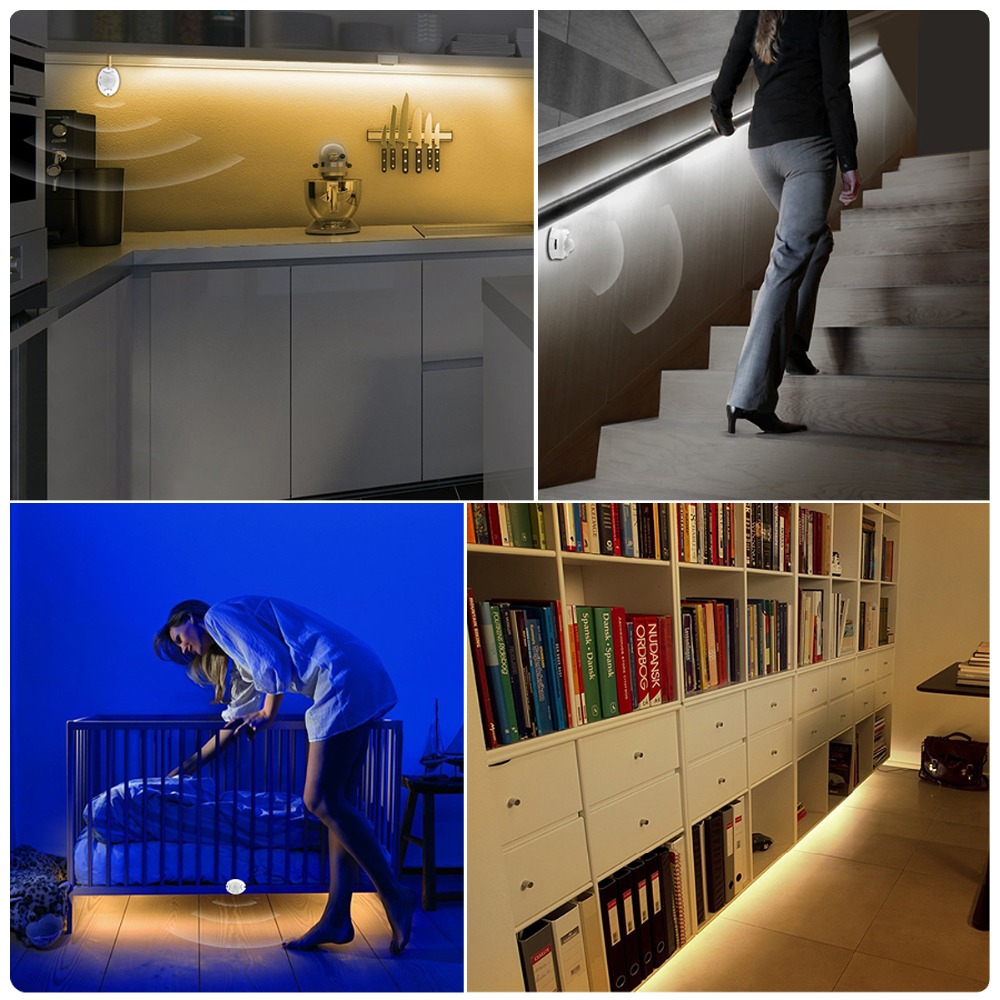 Wireless PIR Motion Sensor LED - Drawer Dresser White 评论和价格