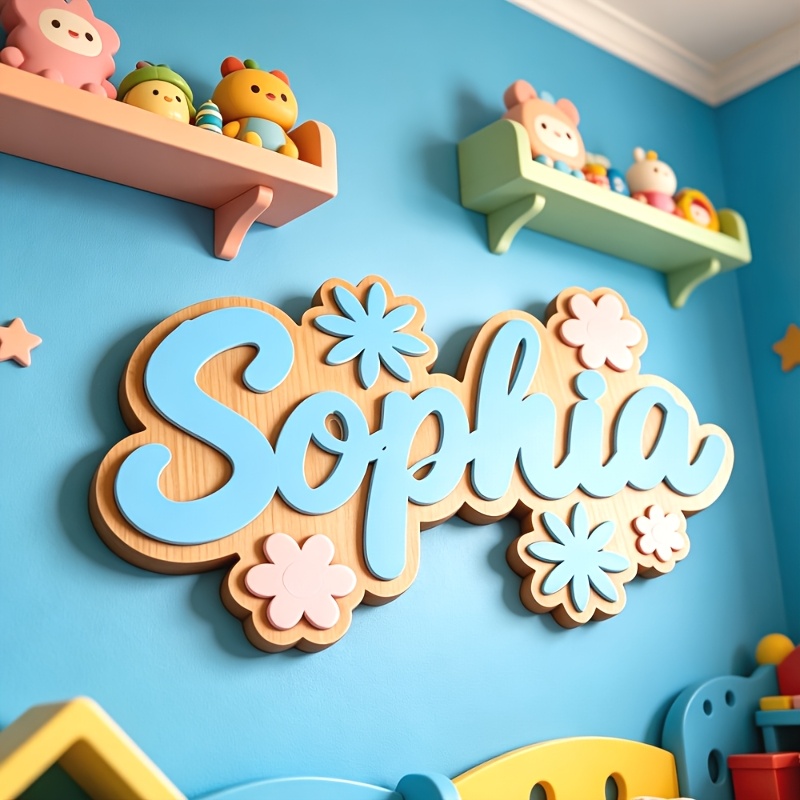 Personalized Floral Themed Nam - Baby Nursery Toy 评论和价格
