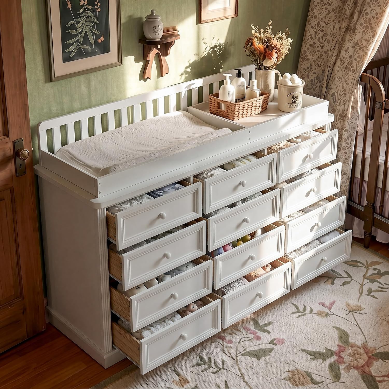 Baby Changing Table Dresser, 1 - Baby Nursery Dresser Changing Table 评论和价格