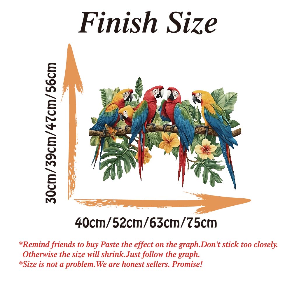 3Pcs Parrots on Branch Wall St - Baby Nursery Needs 评论和价格