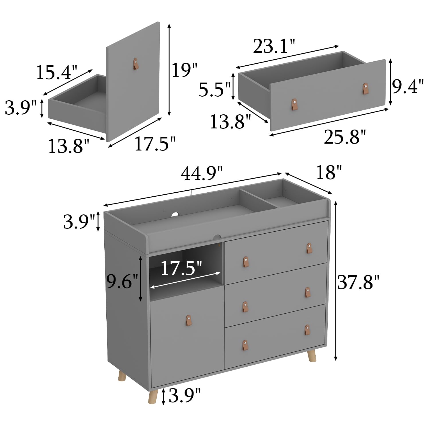 Baby Dresser Changing Table 4  - Baby Nursery Dresser Changing Table 评论和价格