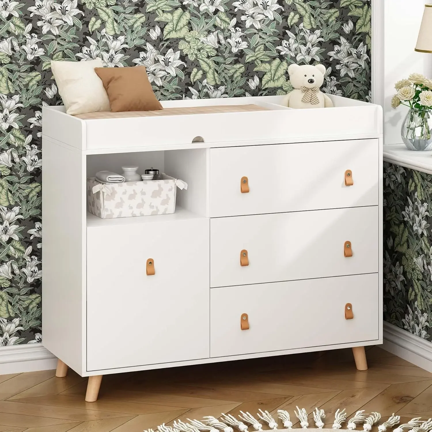 Baby Dresser Changing Table wi - Baby Nursery Dresser Changing Table 评论和价格