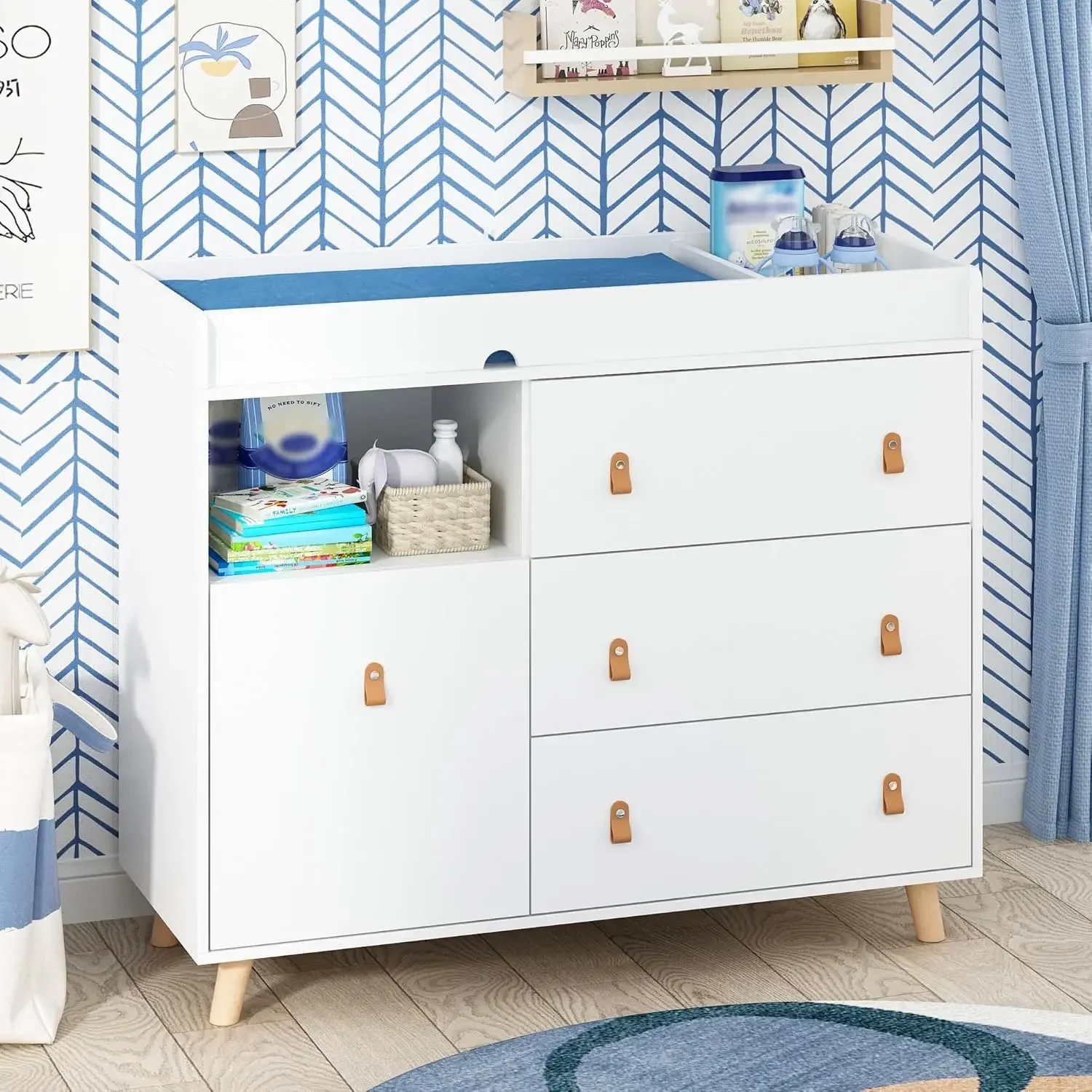 Baby Dresser Changing Table wi - Baby Nursery Dresser Changing Table 评论和价格