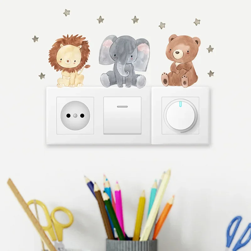 1/2/4/6set Cartoon Animals Wal - Baby Nursery Water 评论和价格