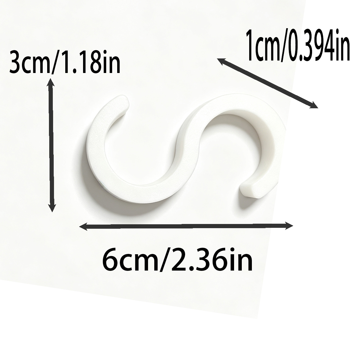 White 5Pc S-Shaped Hooks, Spec - Drawer Dresser White 评论和价格