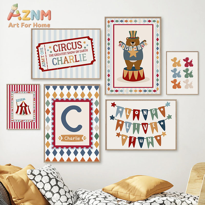Circus Bear Magician Dog Quote - Baby Nursery Prints 评论和价格