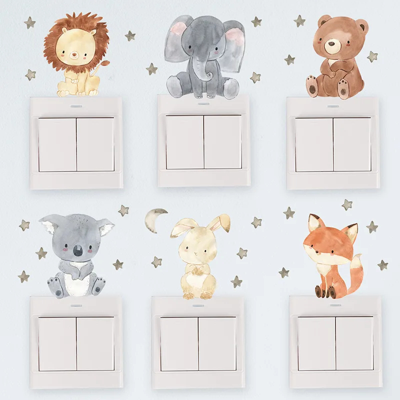 Cute Forest Animals Wall Stick - Baby Nursery Wallpaper Girl 评论和价格
