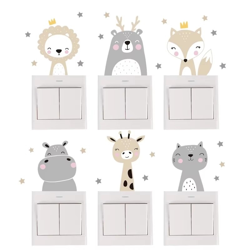 Cute Forest Animals Wall Stick - Baby Nursery Wallpaper Girl 评论和价格