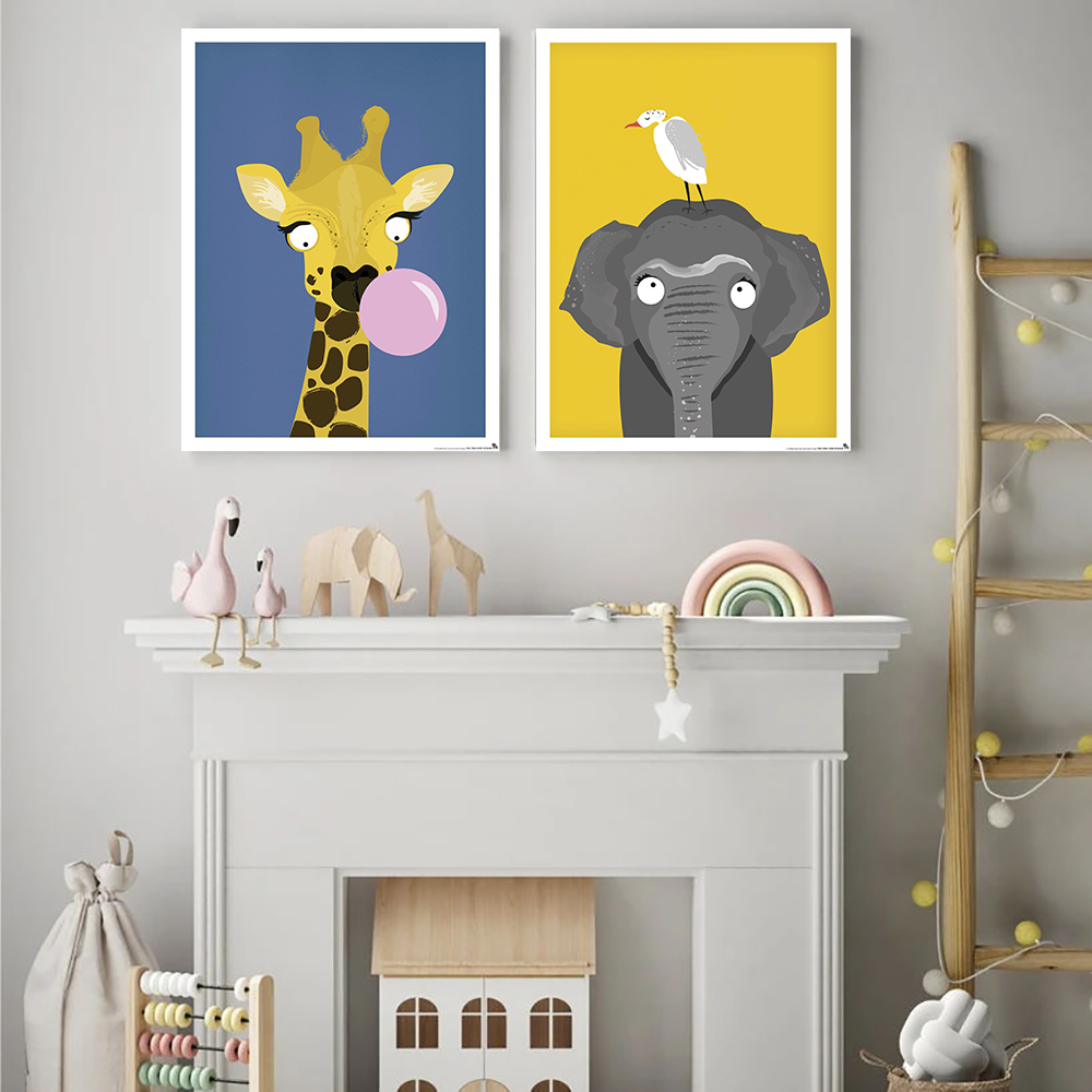 Nursery Poster Africa Animal C - Baby Nursery Animal Pictures 评论和价格
