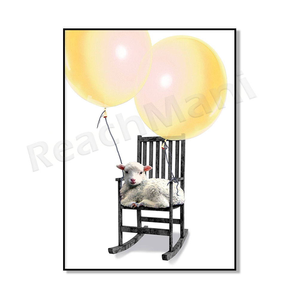 Baby Farm Animal Prints, Deer  - Baby Nursery Zoo Animals 评论和价格